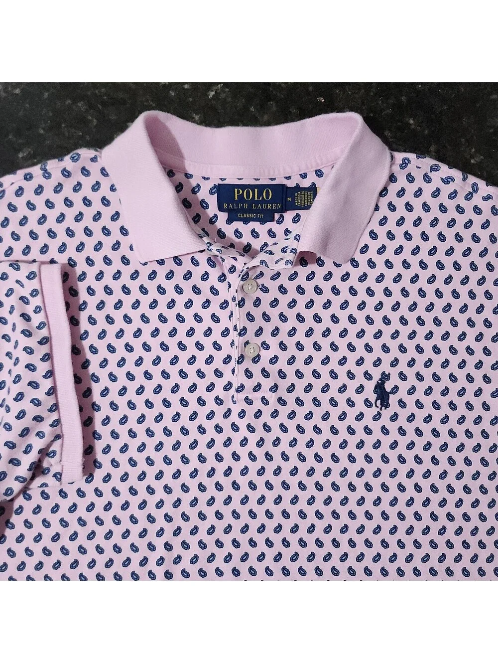 Polo Ralph Lauren Classic Fit Paisley All Over Shirt Preppy Casual Mens Medium